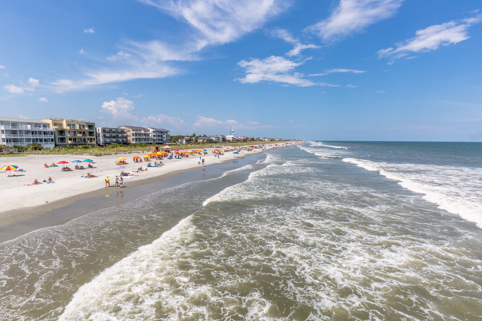Waves rolling onto North Myrtle Beach shoreline