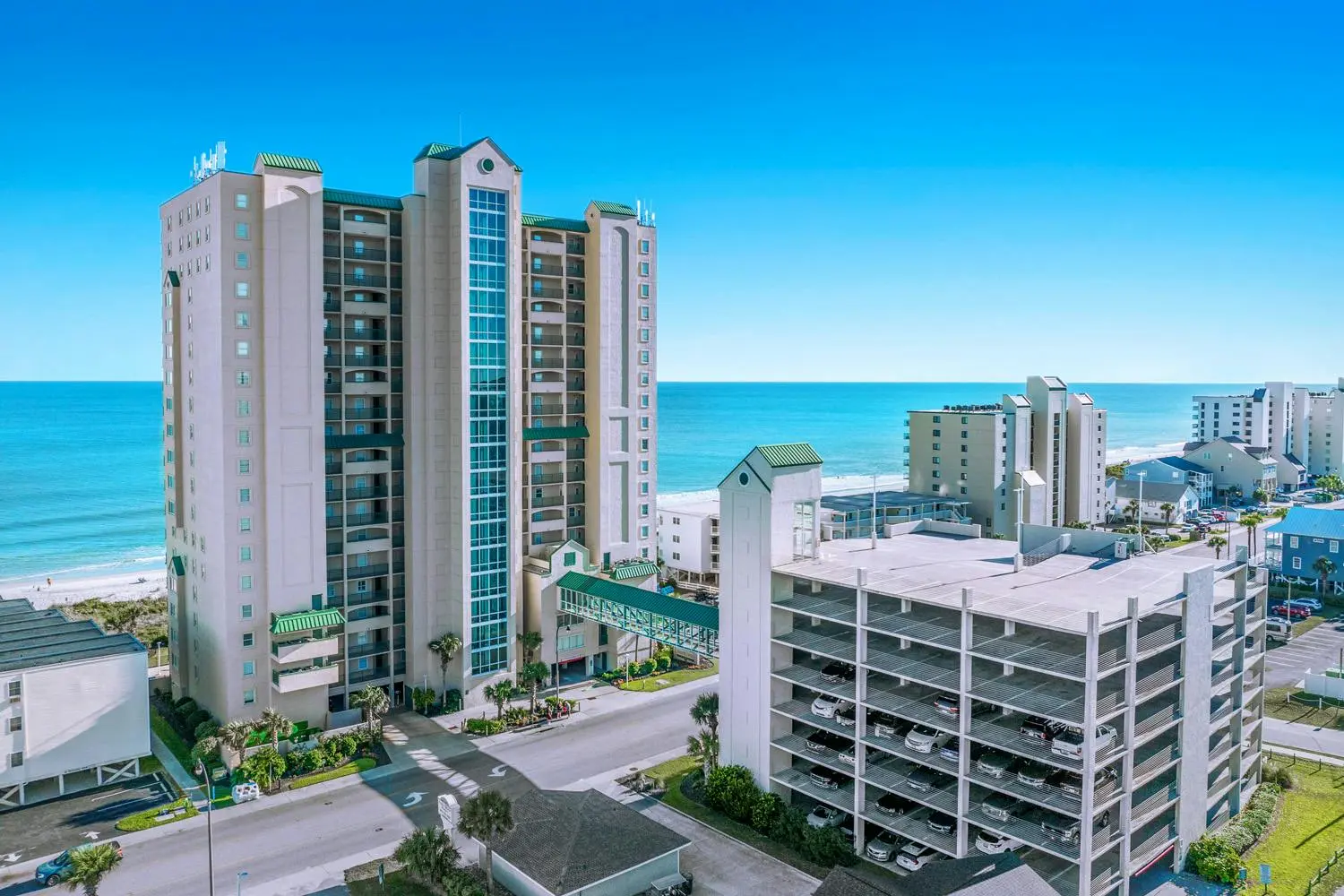 Windy Hill Dunes oceanfront shoreline and resort view